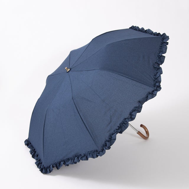 
                    シャンブレーフリルトップレス折りたたみ傘 （NV）