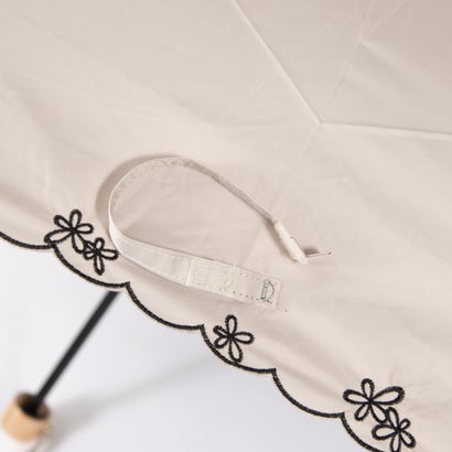 カシュネ cache nez UV カット率99％以上  PUプチフラワー刺繍ミニ折りたたみ傘 （BE）｜詳細画像