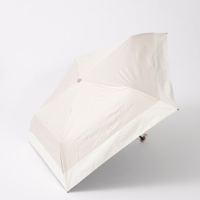 
                    UV カット率99％以上  PU軽量無地バイカラーミニ折りたたみ傘 （BE）