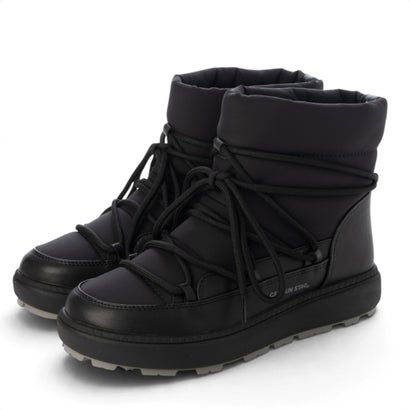 あったか 多機能 防滑 レースアップブーツ （BLK/BLK）｜詳細画像