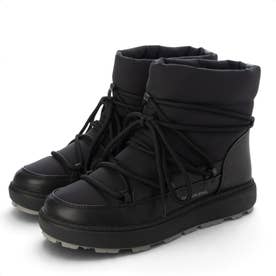 あったか 多機能 防滑 レースアップブーツ （BLK/BLK）