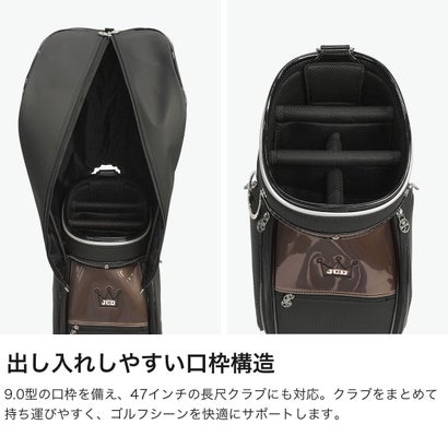 カステルバジャックスポーツ CASTELBAJAC SPORT キャディバッグ メンズ レディース カート 9.0型 かっこいい バッグ おしゃれ ラウンド カート型 キャディ 47インチ 5分割 ロゴキャディバッグ CBC038 （ブラック）｜詳細画像