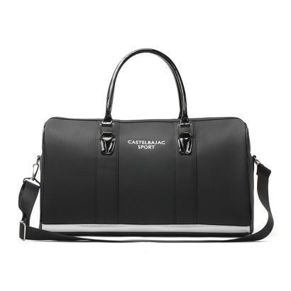 カステルバジャックスポーツ CASTELBAJAC SPORT ボストンバッグ メンズ レディース 大容量 ブランド ゴルフ バッグ おしゃれ ボストン 大きめ 合皮 2WAY 底鋲 自立 ロゴ A4 B4 ロゴボストンバッグ CBB038 （ブラック）｜詳細画像