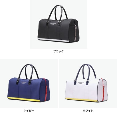 カステルバジャックスポーツ CASTELBAJAC SPORT ボストンバッグ メンズ レディース 大容量 ブランド ゴルフ バッグ おしゃれ ボストン 大きめ 合皮 2WAY 底鋲 自立 ロゴ A4 B4 ロゴボストンバッグ CBB038 （ブラック）｜詳細画像