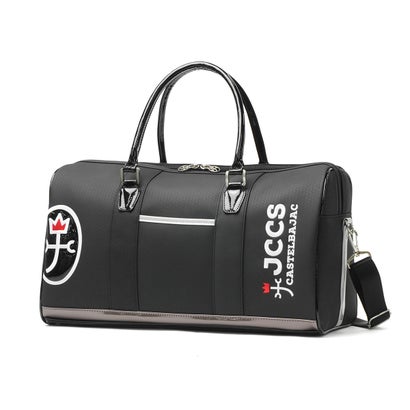 カステルバジャックスポーツ CASTELBAJAC SPORT ボストンバッグ メンズ レディース 大容量 ブランド ゴルフ バッグ おしゃれ ボストン 大きめ 合皮 2WAY 底鋲 自立 ロゴ A4 B4 ロゴボストンバッグ CBB038 （ネイビー）｜詳細画像