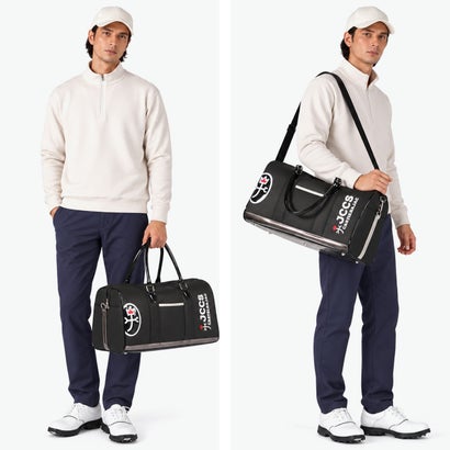 カステルバジャックスポーツ CASTELBAJAC SPORT ボストンバッグ メンズ レディース 大容量 ブランド ゴルフ バッグ おしゃれ ボストン 大きめ 合皮 2WAY 底鋲 自立 ロゴ A4 B4 ロゴボストンバッグ CBB038 （ホワイト）｜詳細画像