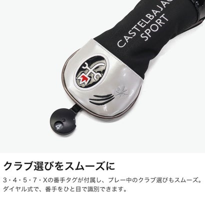 スポーツ ヘッドカバー ユーティリティ ユーティリティーカバー クラブカバー ブランド カバー ゴルフ おしゃれ ダイヤル式番手 ロゴユーティリティカバー CBU038 （ネイビー）｜詳細画像