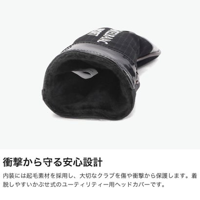 スポーツ ヘッドカバー ユーティリティ ユーティリティーカバー クラブカバー ブランド カバー ゴルフ おしゃれ ダイヤル式番手 ロゴユーティリティカバー CBU038 （ブラック）｜詳細画像