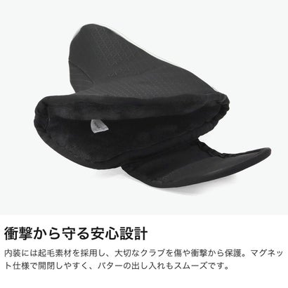 ヘッドカバー パターカバー パター用 ピン型 ピンタイプ クラブカバー パター カバー ゴルフ おしゃれ ブランド ラウンド マグネット ロゴパターカバー CBP038 （ネイビー）｜詳細画像
