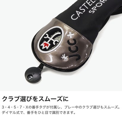 ヘッドカバー フェアウェイウッド フェアウェイウッドカバー FW用 FW カバー ゴルフ ゴルフ用品 おしゃれ ダイヤル式番手 ロゴフェアウェイウッドカバー CBF038 （ネイビー）｜詳細画像