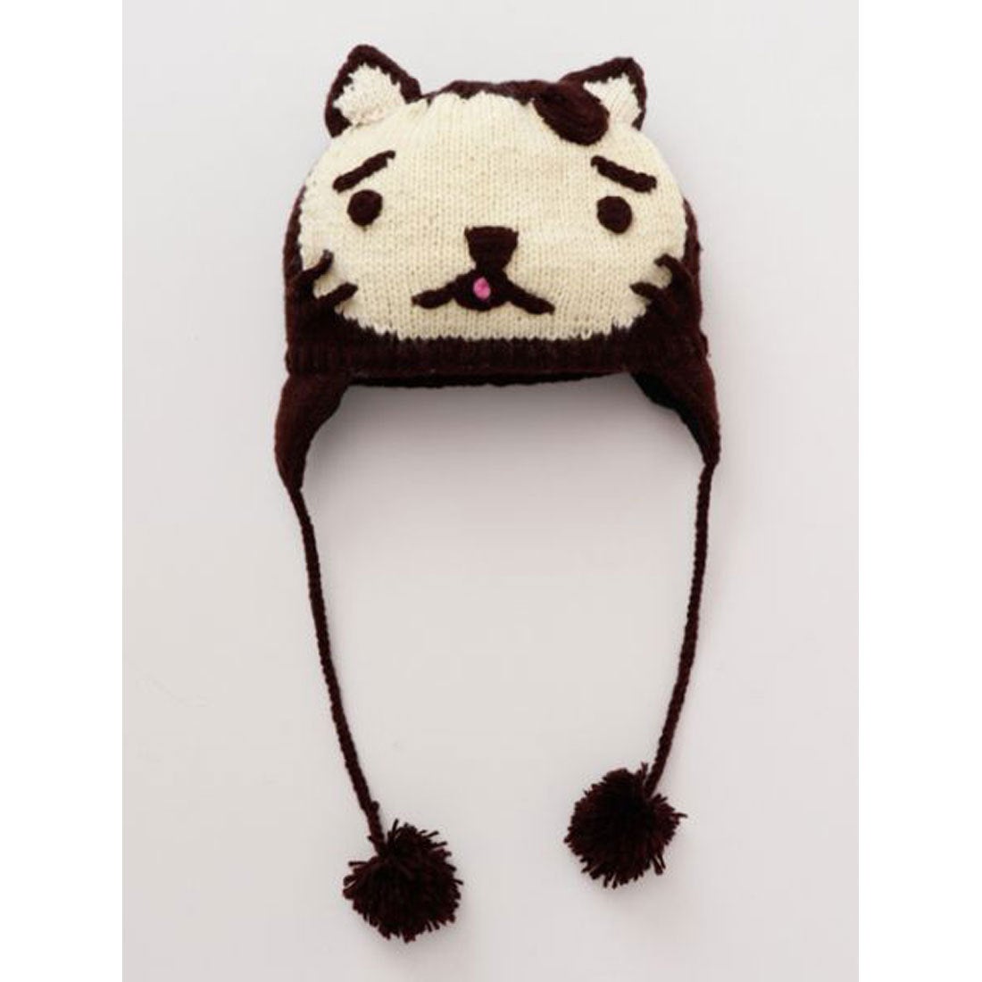 チャイハネ】さすらいねこおかか キッズ耳あて付きニットキャップ 