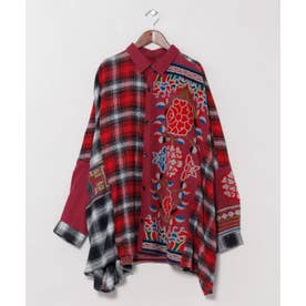 チベッチェメンズシャツ （レッド）