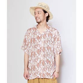 【チャイハネ】ジャングルMEN'Sシャツ ライトブラウン