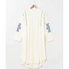 ノマーデバンドカラーシャツワンピース （ホワイト）