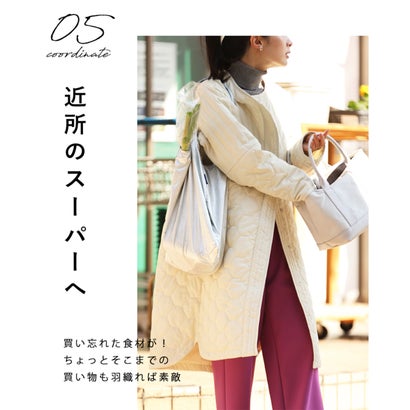 低身長さん用 太って見えない キルティングコート （ブラック）｜詳細画像