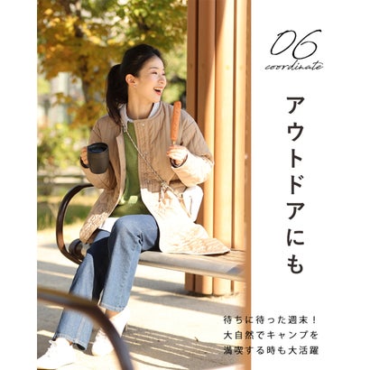 低身長さん用 太って見えない キルティングコート （ブラック）｜詳細画像