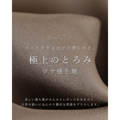 極上のとろみシャツトップス（リボン付き） （ベージュ）｜詳細画像