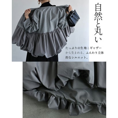 スウェットでラク可愛いブルゾン （ブラック）｜詳細画像