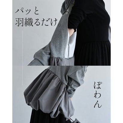 スウェットでラク可愛いブルゾン （ブラック）｜詳細画像