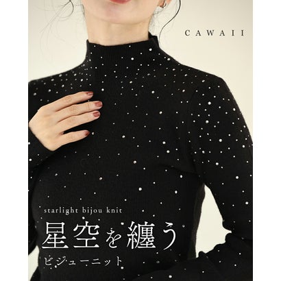 星空を纏うビジューニット （ブラック）｜詳細画像