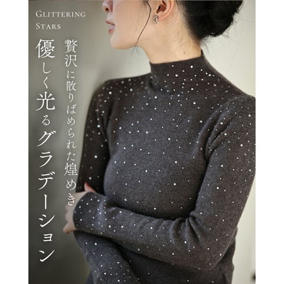 星空を纏うビジューニット （ブラック）｜詳細画像