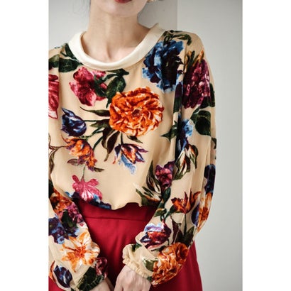 ベルベットの花園プルオーバートップス （ベージュ）｜詳細画像