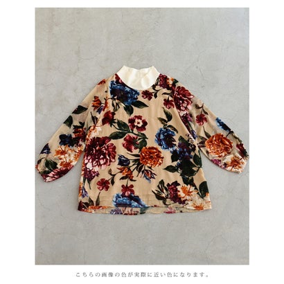 ベルベットの花園プルオーバートップス （ベージュ）｜詳細画像