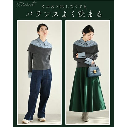 カワイイ CAWAII シャツ重ね着風プルオーバートップス （グレー）｜詳細画像