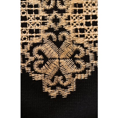 クローバーレース刺繍ロングワンピース （グリーン）｜詳細画像