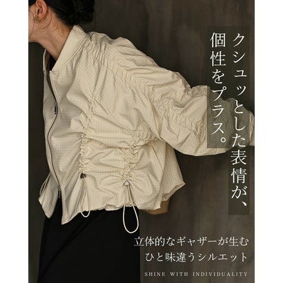 変形シャーリングブルゾン （アイボリー）｜詳細画像