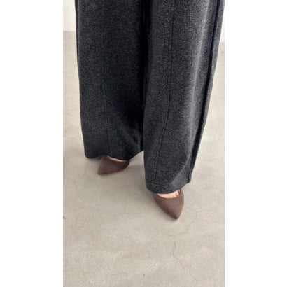 なめらかワイドパンツ （ブラック）｜詳細画像