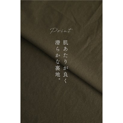 スキッパーシャツミディアムワンピース （カーキグリーン）｜詳細画像
