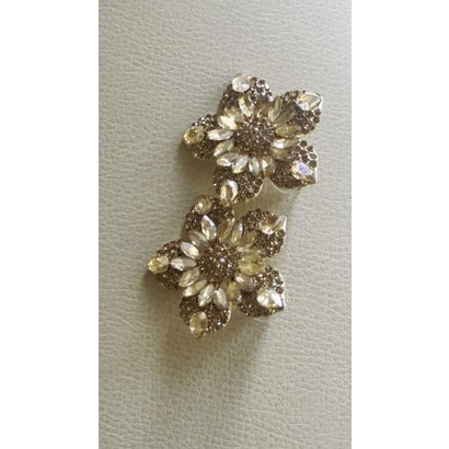 カワイイ CAWAII 琥珀色の花ピアス （ゴールド）｜詳細画像