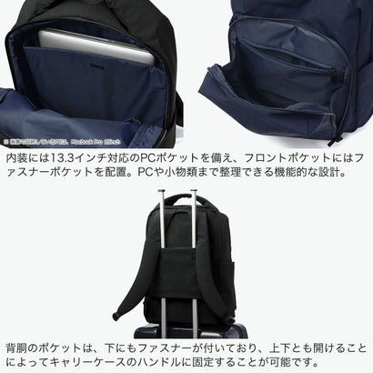 リュック メンズ レディース 通学 旅行 バッグ ブランド おしゃれ シンプル カジュアル 軽量 軽い ナイロン A4 PC バックパック デイパック Rocket ロケット 5124640 （ネイビー）｜詳細画像