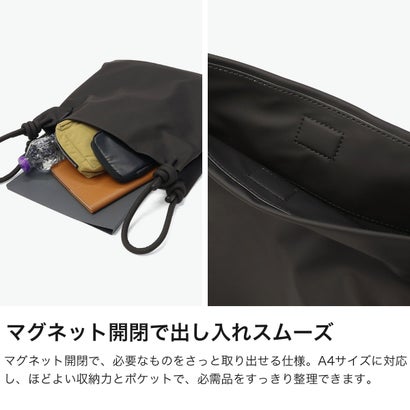 ショルダーバッグ メンズ レディース ブランド 軽量 斜め掛け トート おしゃれ かっこいい ショルダー 肩掛け ハンドル 手提げ モード 2WAY A4 Paquito パキート 5133240 （ブラック）｜詳細画像
