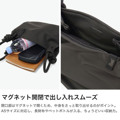 ショルダーバッグ レディース メンズ ブランド 軽量 斜め掛け トート おしゃれ かっこいい 小さめ ミニ ショルダー 肩掛け ハンドル 2WAY A5 Paquito パキート 5133140 （ブラック）｜詳細画像