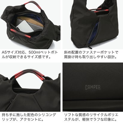 ショルダーバッグ レディース メンズ 斜めがけ 軽量 軽い ブランド 小さめ ハンドル ショルダー 手持ち 肩掛け コンパクト シンプル 2WAY A5 ALIRIO アリリオ 5132041 （ブラック）｜詳細画像
