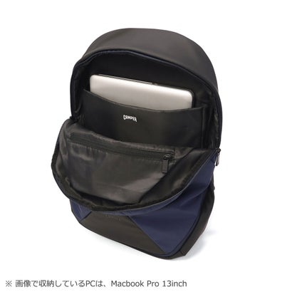 リュック メンズ レディース 拡張機能 ブランド 通勤 通学 軽い 旅行 PC収納 13inch スポーティ め ジップ開閉 バックパック デイパック B4 Dermar デルマー 5134040 （ネイビー）｜詳細画像