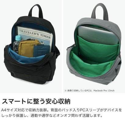 リュック レディース メンズ ブランド 軽量 軽い 13インチ PC収納 通勤 通学 普段使い お出掛け シンプル カジュアル おしゃれ バックパック 旅行 Guell グエル 5287542 （ライトグレー）｜詳細画像