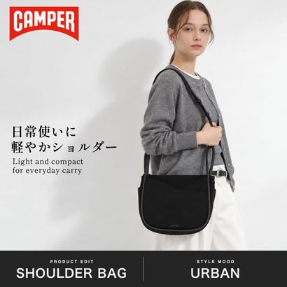 ショルダーバッグ レディース メンズ 斜めがけ 大人 上品 ブランド 軽量 普段使い お出掛け おしゃれ ショルダー 肩掛け シンプル ナイロン きれいめ ロゴ 黒 Mouna モウナ 5287742 （ブラック）｜詳細画像