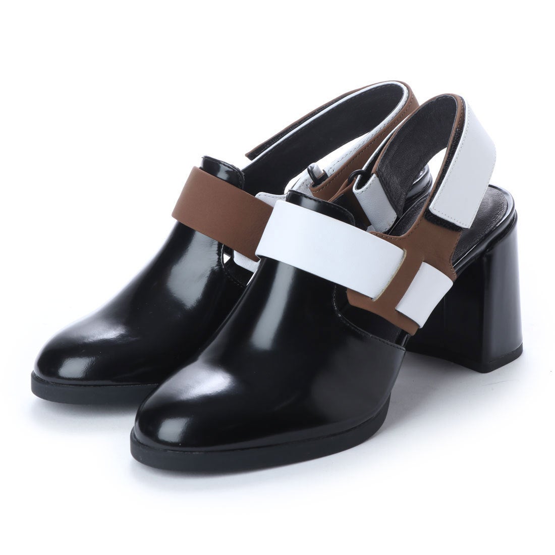 美品✨Camper TWINS パンプス バックストラップ ブラック 37 カンペール CAMPER TWINS / パンプス 太めヒール バックストラップ