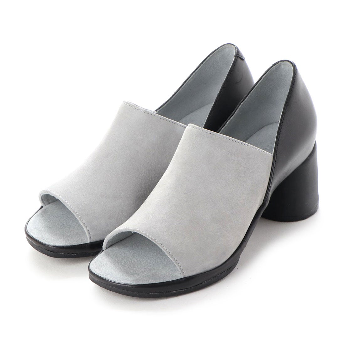 新しいコレクション靴カンペール CAMPER UPRIGHT SANDAL / プレーントゥ 7.5cmヒール （ライトグレー）