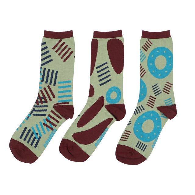 
                    [カンペール] Men Triplet socks ソックス （モスグリーン）