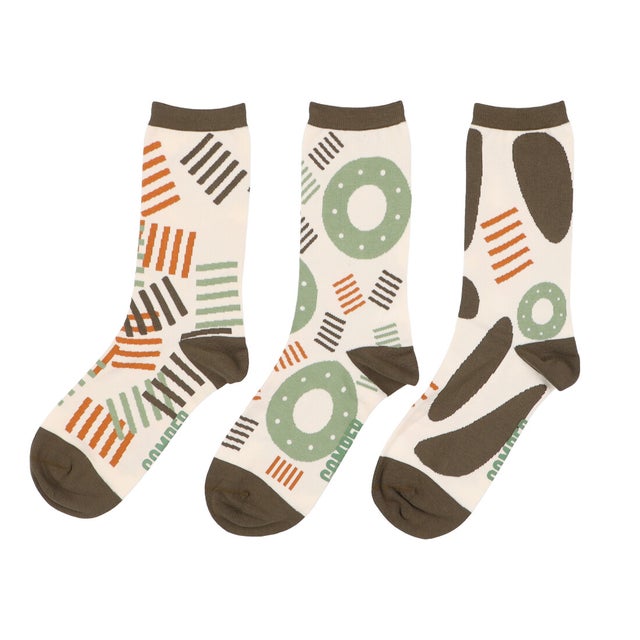 
                    [カンペール] Men Triplet socks ソックス （アイボリー）