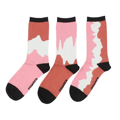 カンペール CAMPER Men Triplet socks ソックス （ピンク）｜詳細画像