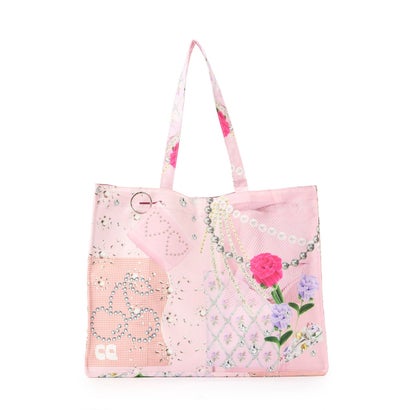 コラージュプリントトート（Collage Print Tote） （ピンク）｜詳細画像