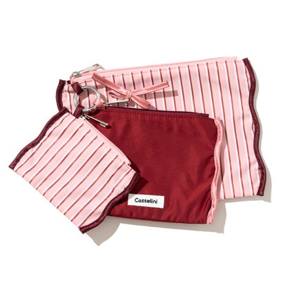 ストライプポーチセット（Stripe Pouch Set） （ピンク）｜詳細画像