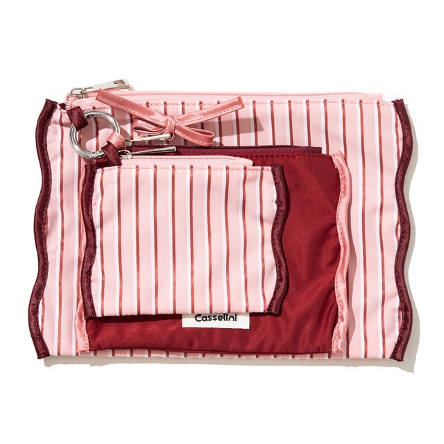 ストライプポーチセット（Stripe Pouch Set） （ピンク）
