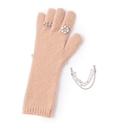 ニットビジューグローブ（Knit Bijou Gloves） （ベージュ）｜詳細画像