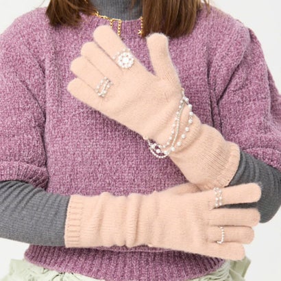 ニットビジューグローブ（Knit Bijou Gloves） （ベージュ）｜詳細画像